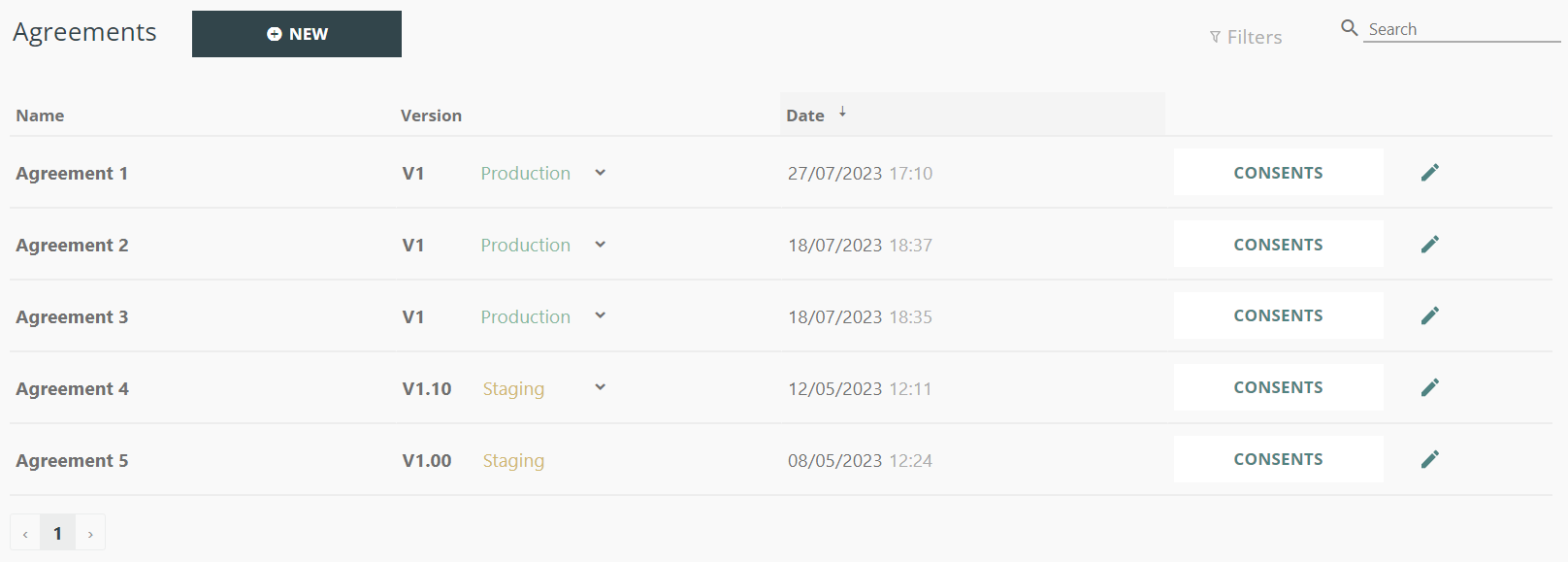 Agreements Agreements