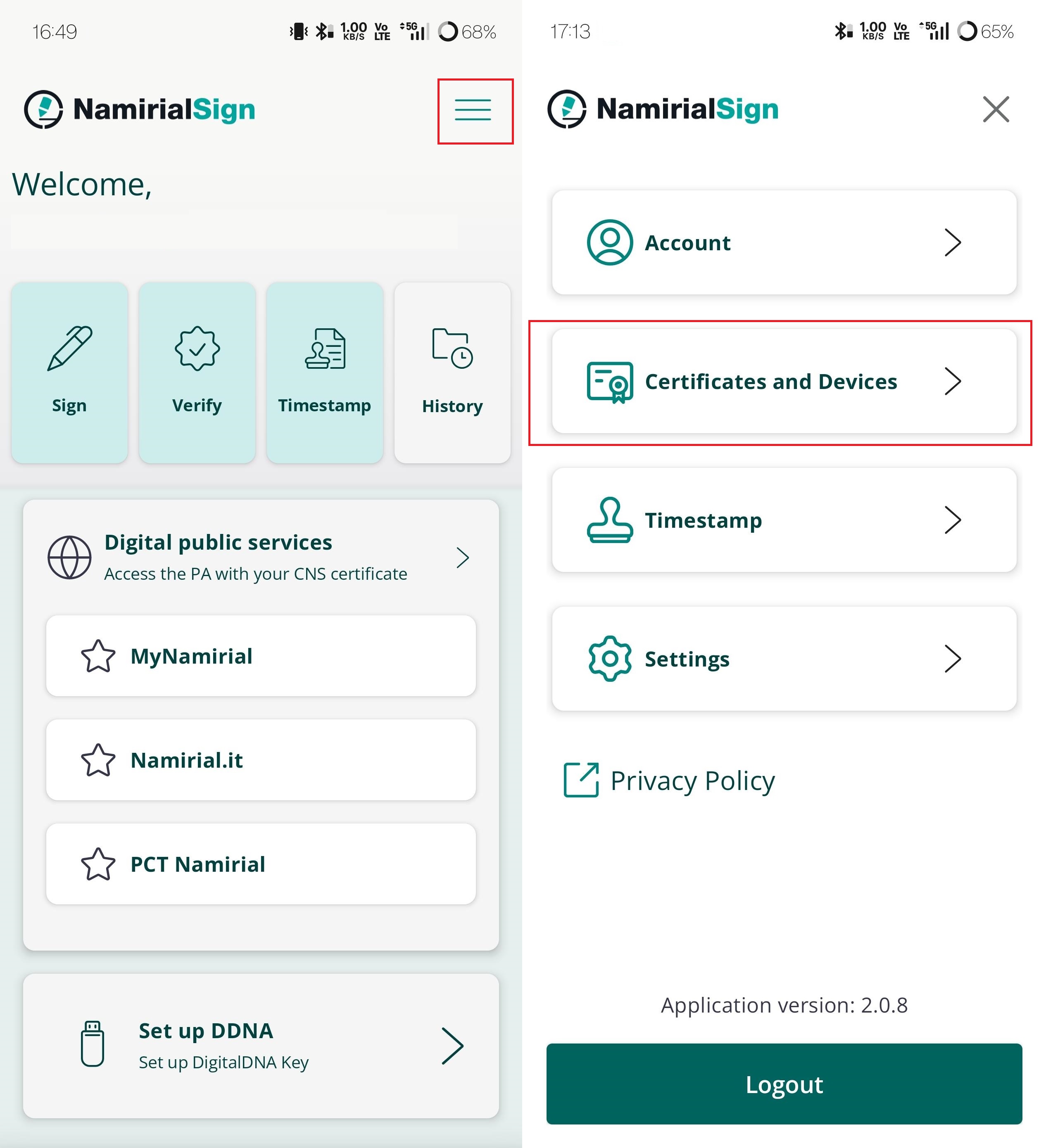 certificates and devices