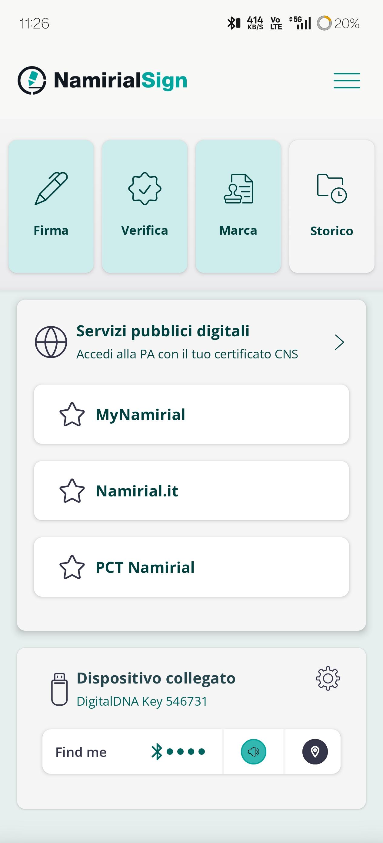 Homepage - DigitalDNA key configurata