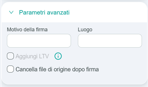 Firma digitale - Parametri avanzati PAdES.