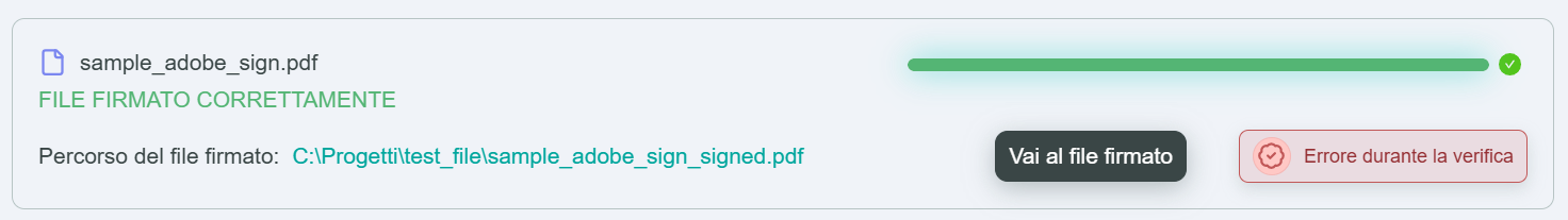 Firma digitale - File firmato con errore di verifica.