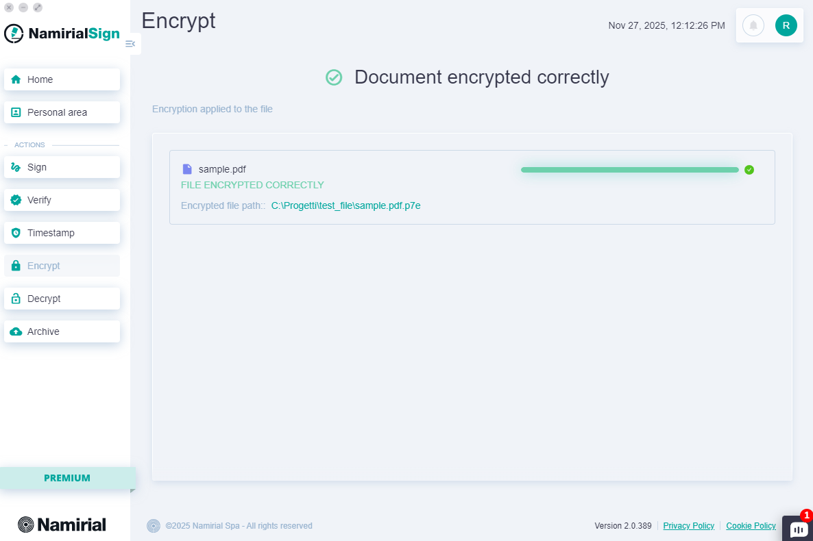 Encrypt - End of Process