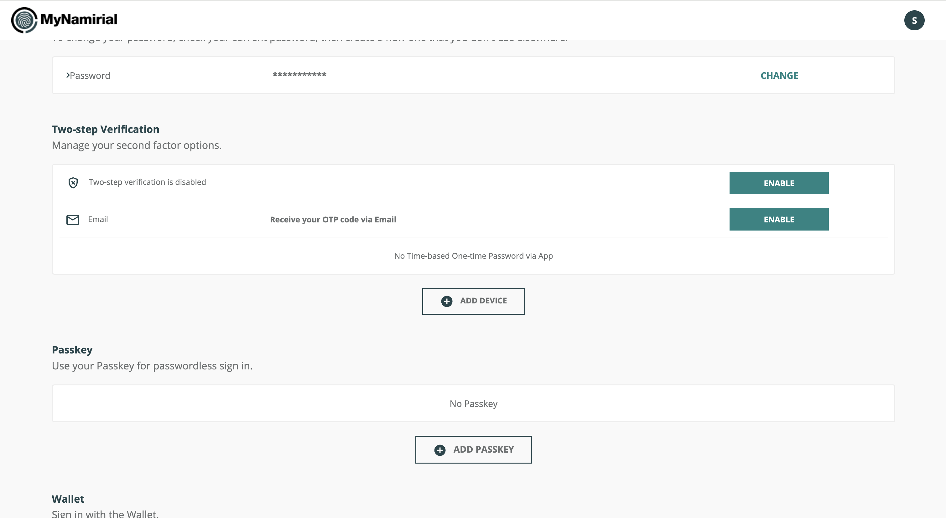 Verifica generale, email e registrazione app hanno comandi distinti.